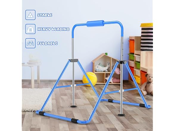 Safly Fun Gymnastics Bar for Kids 3-9,