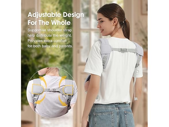 Shiaon Baby Carrier Newborn to Toddler Grey