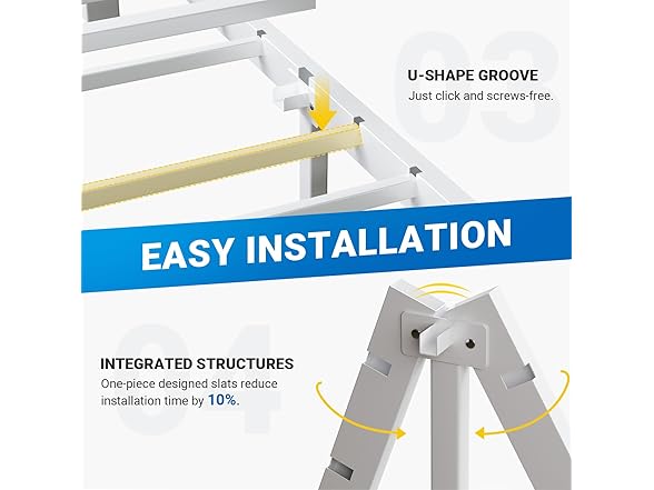 Avenco Metal Platform Bed Frame Full Size 18 Inch