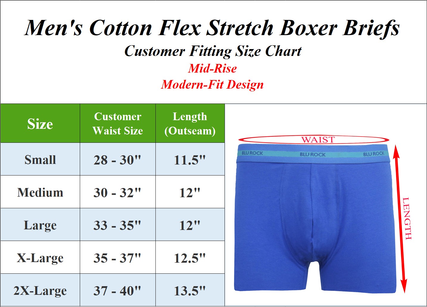 Cotton Flex Stretch Boxer Briefs (S-2XL) - Gallery 41