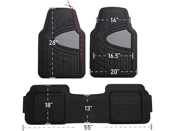 FH Group Car Floor Mats - Heavy-Duty