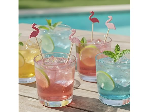 Fun Express 4 1/2" Bulk 100 Pc. Flamingo Cocktail Picks