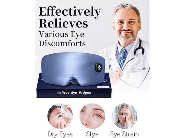 Silk heated eye mask