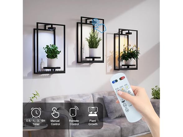 Shineled Wall Plant Holder W/ Grow lights