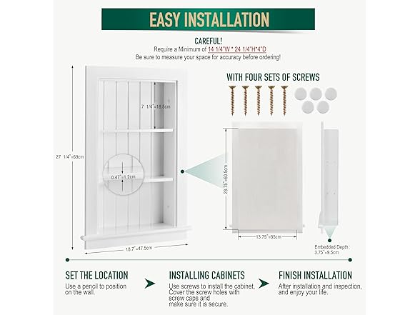 Potter-Island 14 x 24 Medicine Cabinet Recessed