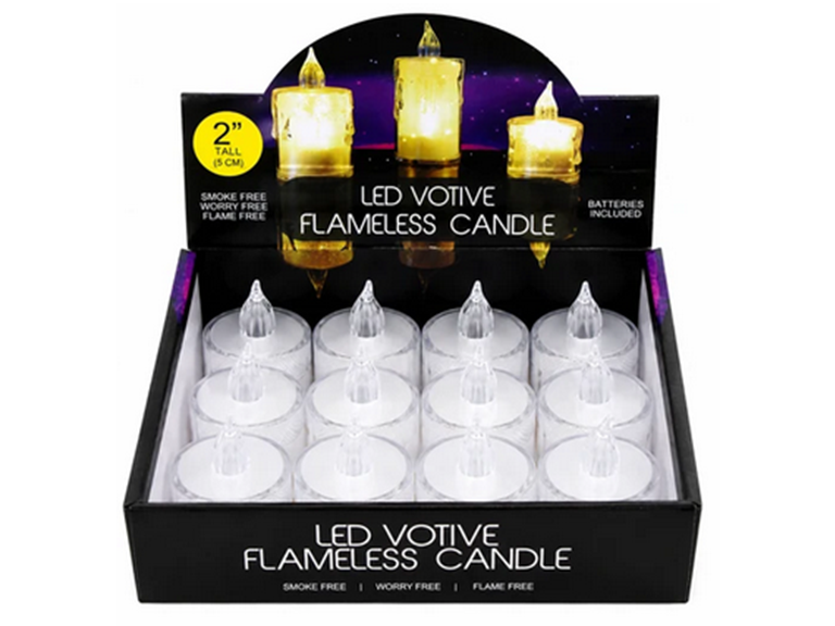 12-Pack Decorative Warm White LED Candle