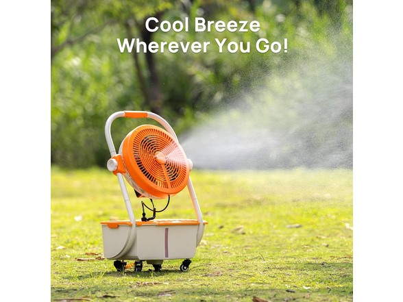 TURBRO AirSupply MS12 Portable Mist Fan Orange