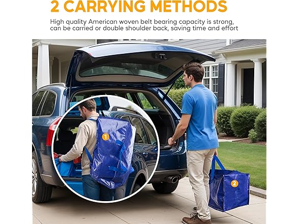 HealSmart 12 Pack Oversized Heavy Duty Moving Bags