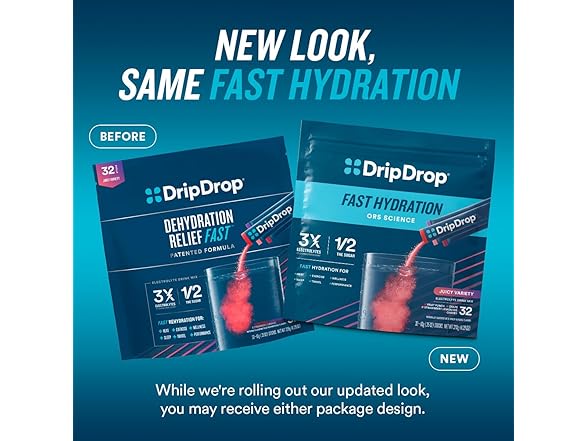 (2-Pack) DripDrop Hydration - Bold Variety,16 Sticks