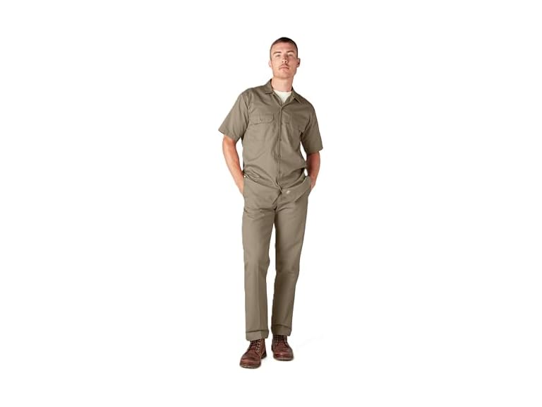 Dickies Short Sleeve Work Shirt, Desert Sand, M