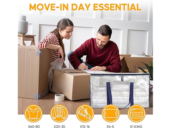 HealSmart 4 Pack Large Moving Bags