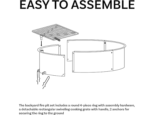 Sunnydaze Metal Fire Pit Ring - 36-Inch