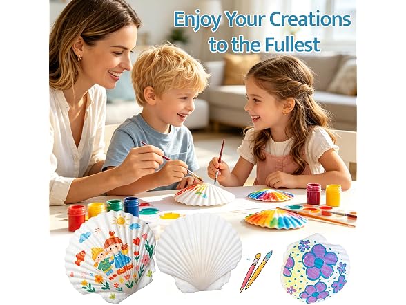 SINKOO 16PCS Natural Scallop Shells 3"-3.5"