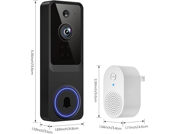 ByteBlaz 1080p Wireless Video Doorbell Camera