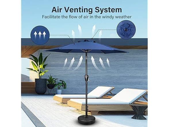 Simple Deluxe 7.5ft Patio Market Yard Umbrella