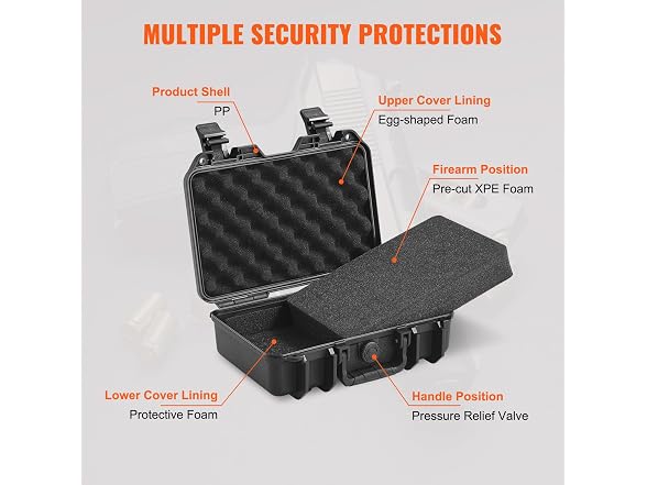 Hard Pistol Cases with Pre-cut PU Foam
