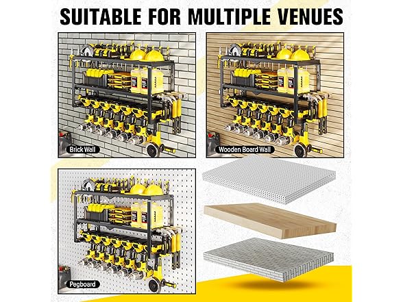 Hipidian Power Tool Organizer Wall Mount