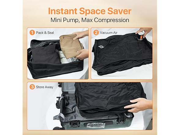 Vacuum Storage Bags with Wireless Pump (2PC + Pump)