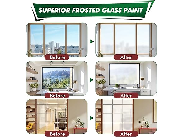 Meuvcol Frosted Glass Paint - Privacy Window Pa