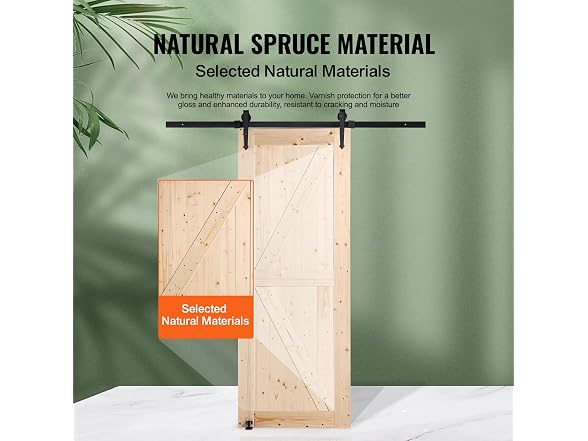 Barn Door and Hardware Kit, 30" x 84" Wood