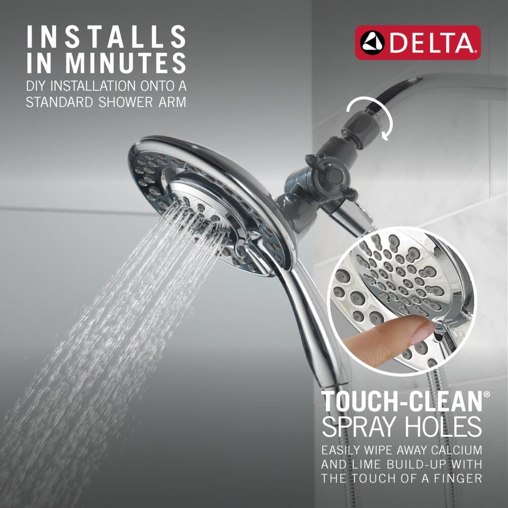Delta Faucet In2ition 2-in-1 Shower Head (Chrome 75486C) - Gallery 8