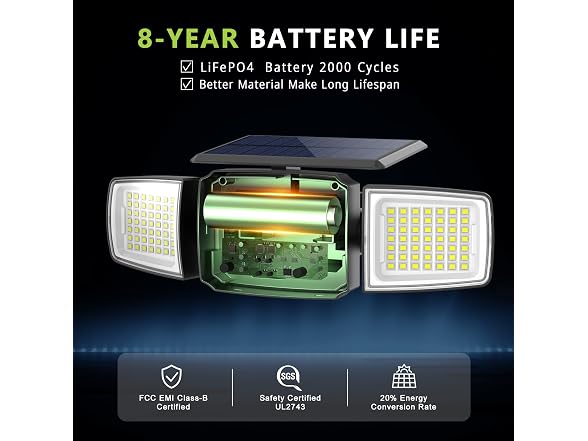 DAMINY Solar Motion Light 3-Head