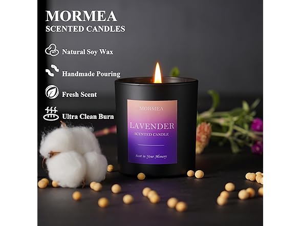MORMEA Scented Candles, Lavender