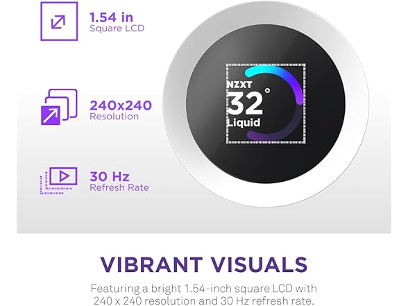 NZXT Kraken Plus 240 RGB CPU Liquid Cooler, White