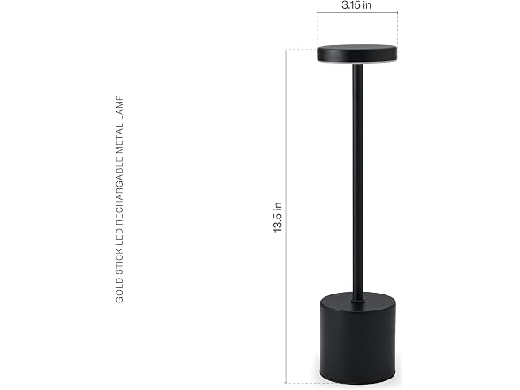 Elements 13-Inch Rechargeable LED Desk Lamp