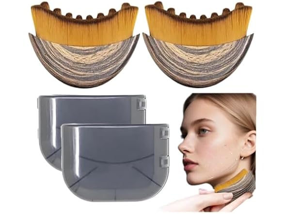 2 Pack Lymphatic Contour Face Sculpting Brush