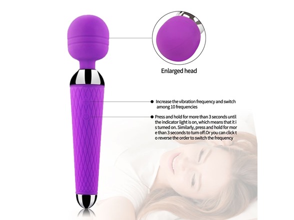 thumbnail image 2 of Enjoyloving Rechargeable Bendable Personal Massage Wand With Vibrating Ball - Waterproof, USB 2 of 4