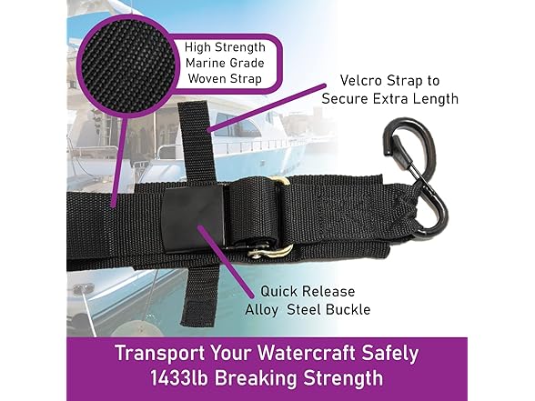 Space Whale Heavy-Duty Boat Transom Tie-Down