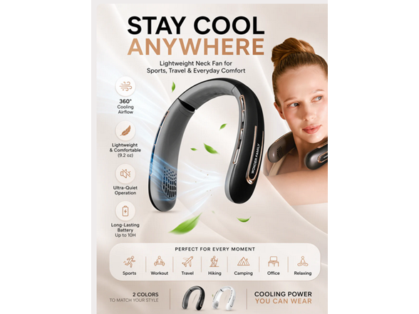 Rechargeable 4000 mAH Portable Fan Necklace