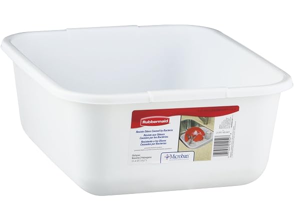 Rubbermaid 2951Arwhtct Microban Dishpan