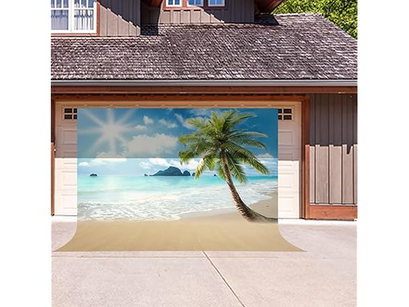FiVan Backdrop for Summer Pictures 8x6ft Palm