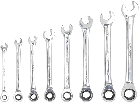 JRSDRIVE E-2257-08S 8pc Ratcheting Wrench Set