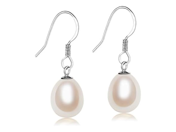 RueraHoo Pearl Earrings 925 Sterling Silver