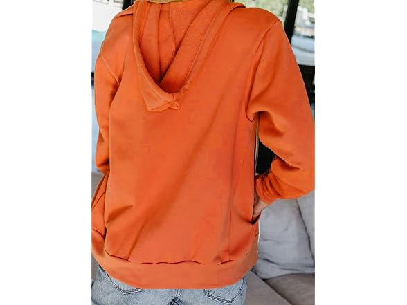 Dokotoo Women (XL) Fall Solid Full Coat A Orange
