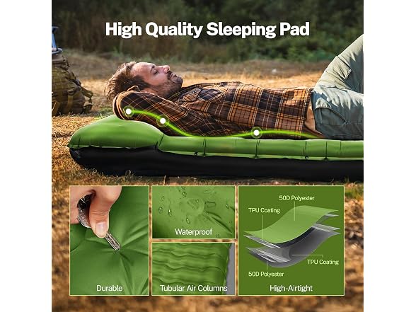 OGERY Double Sleeping Pad Foot Pump