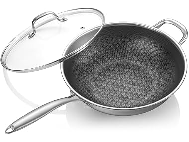 $29.99, Was $53.99, 44% Off! Uven Traoqq Hybrid Stainless Steel Wok dealfomo