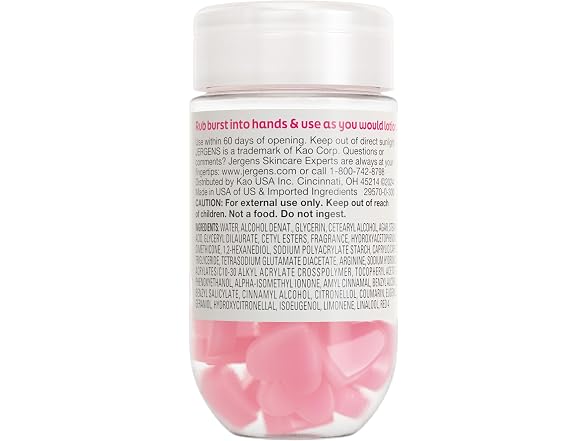 Jergens Cherry Almond Lotion Bursts Squishy Heart