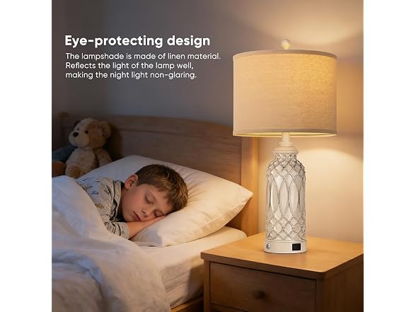WIHTU 26.5'' White Resin Table Lamps