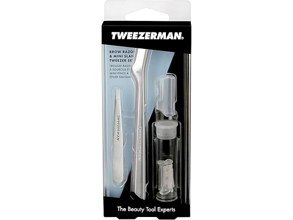 Tweezerman Eyebrow Razor and Mini Tweezer Set