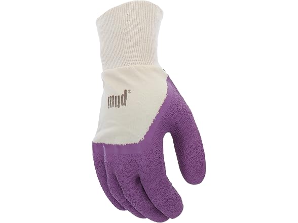 MUD 020DP Latex Grip Garden Gloves, Violet