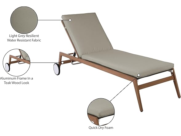 Maui Upholstered Patio Lounger