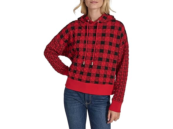 Nautica Women Long Sleeve Quilted Hoodie