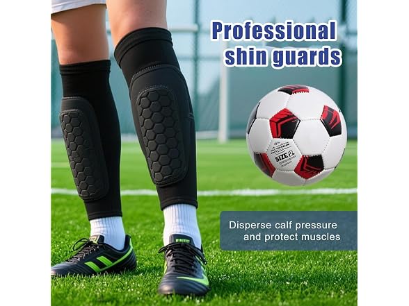 UNOSHOW Soccer Shin Guards w/ Sleeve