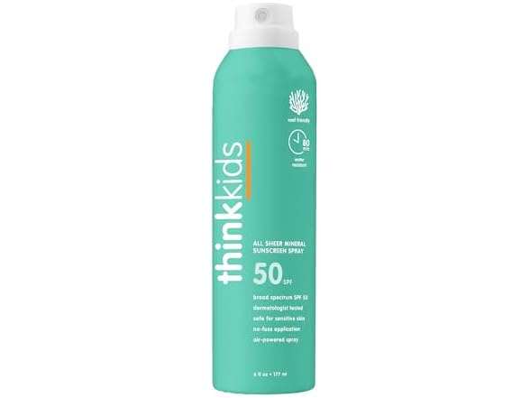 Thinkkids Kids Sunscreen Spray SPF 50+ 6 Fl Oz