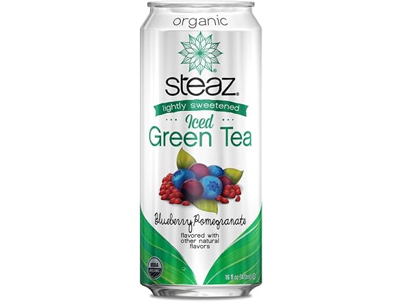 12PK Steaz Organic Lightly Sweetened Iced Green Tea