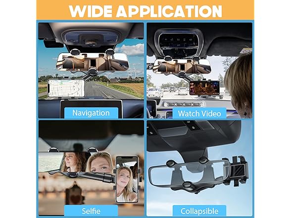 ZoyShop Rearview Mirror Phone Holder, 36